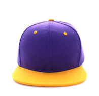 SP018 Two Tone Snapback Cap (Purple & Gold)
