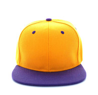 SP018 Two Tone Snapback Cap (Gold & Purple)