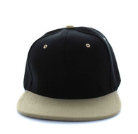 SP018 Two Tone Snapback Cap (Black & Khaki)