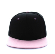 SP018 Two Tone Snapback Cap (Black & Light Pink)