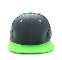 SP018 Two Tone Snapback Cap (Light Grey & Lime)