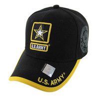 VM010 Military License Army #1 Baseball Velcro Cap (Solid Black)