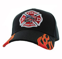VM440 Fire Logo with Truck Velcro Cap (Solid Black)