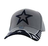 VM421 Big Star Velcro Cap (Light Grey & Navy)