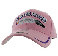 VM038 Native Pride Feather Velcro Cap (Solid Light Pink)