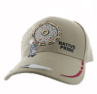 VM133 Native Pride Dream Catcher Velcro Cap (Solid Khaki)