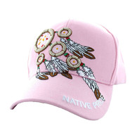 VM252 Native Pride Dream Catchers Velcro Cap (Solid Light Pink)