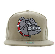 SM558 Bulldog Snapback Cap (Solid Khaki)