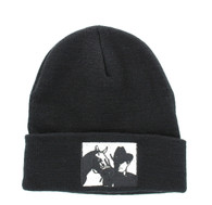 WB040 Cowboy Long Beanie (Solid Black)