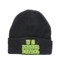 WB040 U.S Border Patrol Long Beanie (Solid Black)