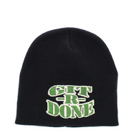 WB050 GIT R DONE Short Beanie (Solid Black)