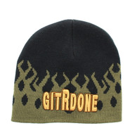 WB050 GIT R DONE Short Beanie (Olive & Black)