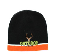 WB050 Outdoor Sports Short Beanie (Black & Orange)