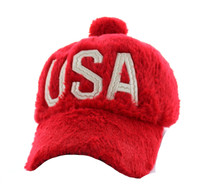 WV033 USA Velcro Cap (Solid Red)