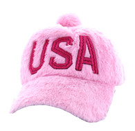 WV033 USA Velcro Cap (Solid Pink)