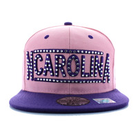 SM331 North Carolina State Snapback (Light Pink & Purple)