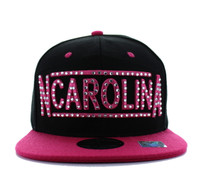 SM331 North Carolina State Snapback (Black & Hot Pink)