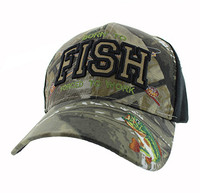 VM181 BORN TO FISH FORCED TO WORK - HUNTING CAMO/BLACK