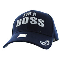 VM192 I am a Boss Velcro Cap (Solid Navy)