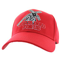 VM607 Jesus Died For Us Velcro Cap (Solid Red)