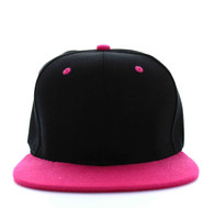 SP018 Two Tone Snapback Cap (Black & Hot Pink)