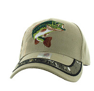 VM008 Kiss My Bass Velcro Cap (Solid Khaki)