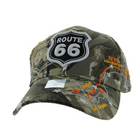 VM169 Route 66 Map Velcro Cap (Solid Hunting Camo)