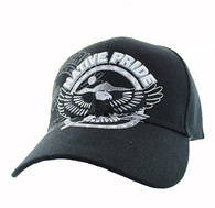 VM172 Native Pride Eagle Velcro Cap (Solid Black)