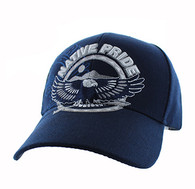 VM172 Native Pride Eagle Velcro Cap (Solid Navy)