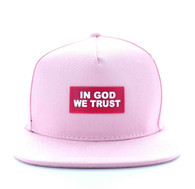 SM595 In God We Trust Snapback Cap (Solid Light Pink)