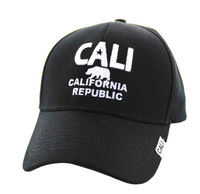 VM514 Cali Cotton Velcro Cap (Solid Black)
