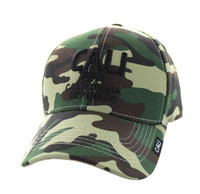 VM514 Cali Cotton Velcro Cap (Solid Military Camo)