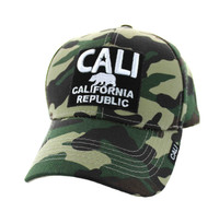 VM514 Cali Cotton Velcro Cap (Military Camo & Black)