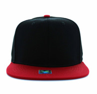 SP028 Blank Cotton Snapback (Black & Red)