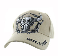 VM131 NATIVE BUFFALO SKULL - KHAKI