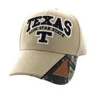 VM417 Texas State Velcro Cap (Khaki & Hunting Camo)