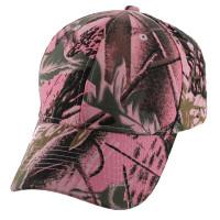 VP022 Blank Baseball Velcro Cap (Solid Pink Hunting Camo)