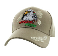 VM106 Native Pride Eagle Velcro Cap (Solid Khaki)