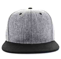 SP5419 Blank Cotton Snapback (Light Grey & Black)