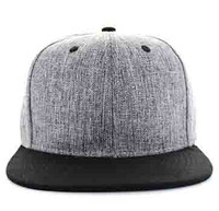 SP5419 Blank Cotton Snapback (Light Grey & Black)