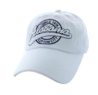 BM701 Alabama State Washed Cotton Polo Cap (Solid White)
