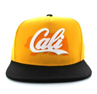 SM642 California Bear Cotton Snapback (Gold & Black)