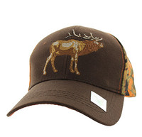 VM032 Elk Velcro Cap (Brown & Orange Camo)