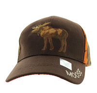 VM032 Moose Velcro Cap (Brown & Orange Camo)