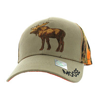 VM032 Moose Velcro Cap (Khaki & Orange Camo)