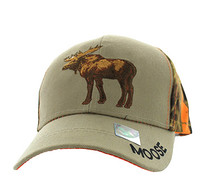 VM032 Moose Velcro Cap (Khaki & Orange Camo)