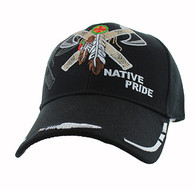 VM059 Native Pride Warrior Axe Velcro Cap (Solid Black)