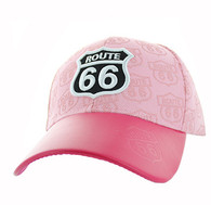 VM753 Route 66  Velcro Cap (Light Pink & Hot Pink)