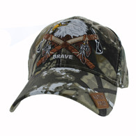 VM692 Native Pride Eagle Velcro Cap (Solid Hunting Camo)