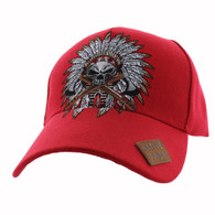 VM699 NATIVE CHIEFF SKULL - RED